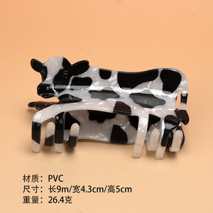 กิ๊บติดผมลายวัวการ์ตูนน่ารัก กิ๊บหนีบผมรูปสัตว์สำหรับผู้หญิง - Product Image 6