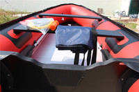 Bateau gonflable de pêche en aluminium Hypalon ou PVC Rubber Floor à vendre pour l'aviron