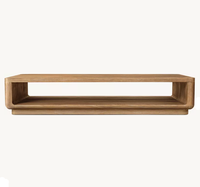 Table basse rectangulaire ouverte en bois, style moderne classique, décorative et mobile, RH OEM CIRO, pour salon, villa et hôtel