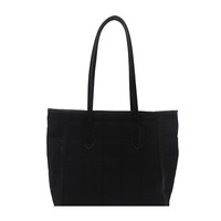 Tas Selempang Wanita Bordir Kotak-kotak Klasik Musim Gugur, Kapasitas Besar, Fashionable, Kasual, Ringan, PU, Ritsleting, Tahan Air, Dilengkapi Rantai
