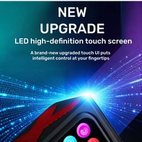 Haut-parleur portable 5.5 pouces avec subwoofer 4 pouces, écran tactile, basses améliorées, chargement USB/sans fil, design mini-boîtier en plastique pour voiture