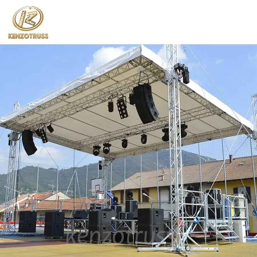 Hot Sale Lnclined Top Aluminium Truss System Stage For Event