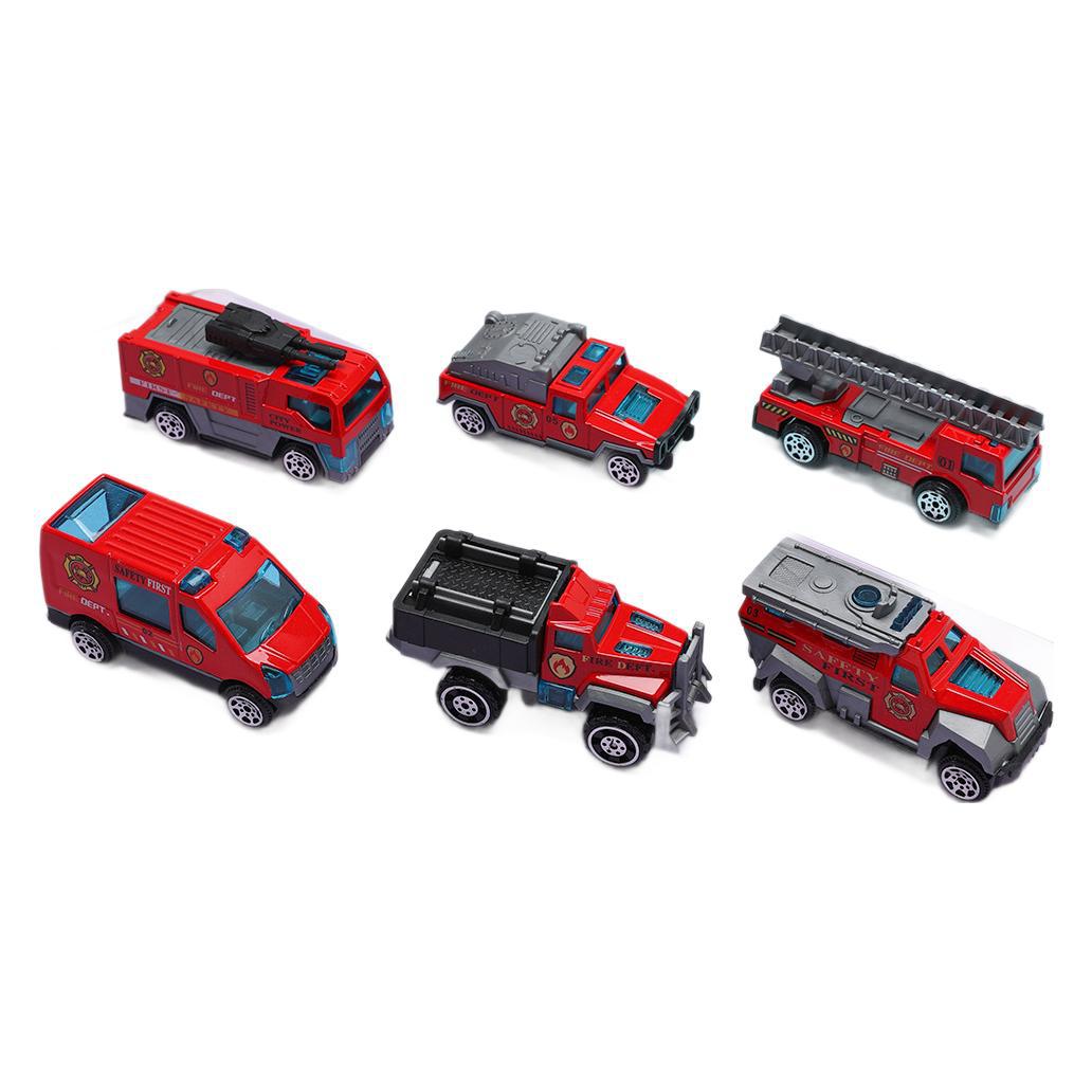 Lutte contre l'incendie - un modèle aléatoire - lot de 6 pièces