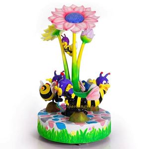 Nuevo Diseño de Carrusel Eléctrico para Niños con Estilo de Caballos y Flores, para Exteriores, con Construcción de Fibra de Vidrio - Product Image 2