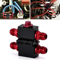 Adaptor Pelat Sandwich Filter Mobil AN10 Dengan Termostat Oli In-Line, Billet Oli Dengan Termostat, Adaptor Fitting AN10