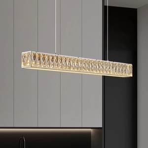 Candelabro de cristal moderno de diseñador para restaurantes, lámpara de mesa de mostrador de barra larga Simple elegante para comedor, luz colgante - Product Image 4