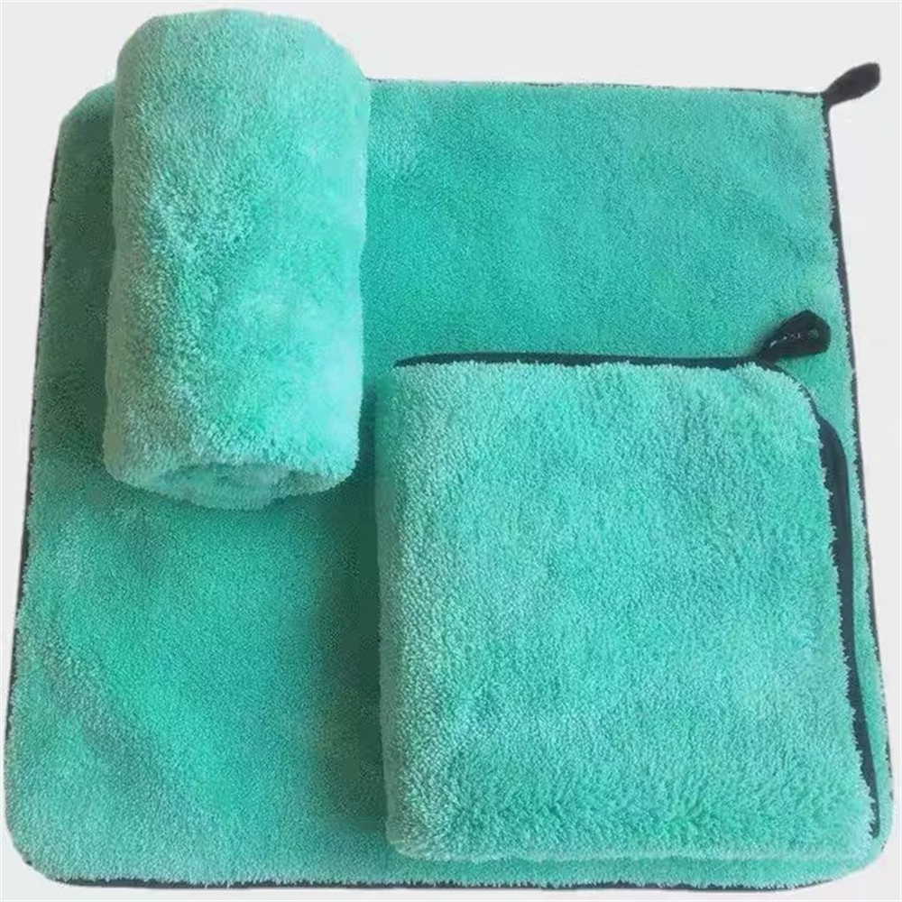 Popular 1200gsm Coral Velvet Microfiber Car Wash Towel Super Absorbent Drying Auto Car Cleaning Towels