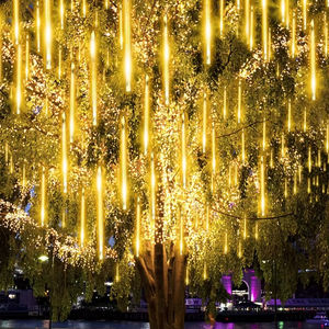 50CM extérieur météore météorite douche goutte pluie 10 <span class=keywords><strong>Tube</strong></span> <span class=keywords><strong>LED</strong></span> chaîne fée lumière noël jardin fête de mariage arbre déco - Product Image 1