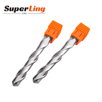 Fresa espiral de carburo sólido personalizada para tallado de madera CNC, 2 filos, 6mm, 6*25*50, fresa de extremo esférico para acrílico y madera
