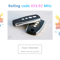 Télécommande universelle duplicatrice YE2141 pour portail, 4 boutons, 433,92 MHz, en ABS, pour porte de garage et de voiture