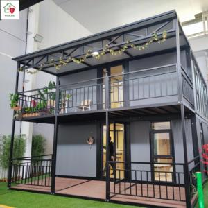 บ้านพักตากอากาศสำเร็จรูปหรูหราทันสมัยแบบพกพา 2 ชั้น ขนาด 20/40 ฟุต แบบขยายได้ ดีไซน์พับเก็บได้ ใช้เป็นบ้านพักตากอากาศหรือสำนักงาน - Product Image 5