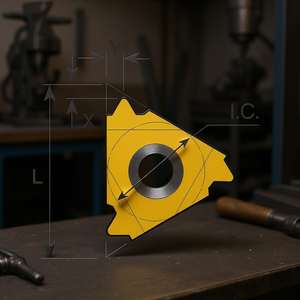 Insertos de Rosca Fervi para Roscado Interno, Insertos Metálicos Tamaño L X Y I.C. - Product Image 3