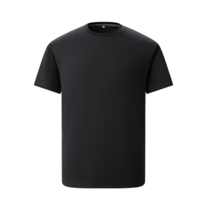 Camiseta de Algodón Lisa para Hombre, Cuello Redondo, Manga Corta, Corte Regular, Color Sólido, Ropa Casual, Blanca y Negra - Product Image 5