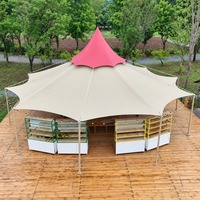 Tente de réception personnalisée de grande taille avec structure en acier, abri extérieur pour jardin, restaurant, tente d'événement imperméable pour complexe hôtelier