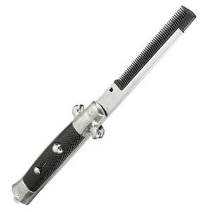 Peigne de coiffure vintage classique en métal pour homme, avec design papillon pliable, idéal pour les barbiers - Product Image 1