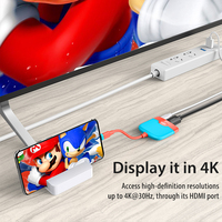 Convertidor tipo C a HDMI con 4K @ 30Hz HDMI 5Gbps USB3.0 100W PD Puertos de carga Adaptador USB C a HDMI para Macbook