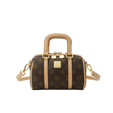 <span class=keywords><strong>Sac</strong></span> Boston texturé personnalisé en usine, grande capacité, <span class=keywords><strong>sac</strong></span> à bandoulière rétro pour femme, motif géométrique tendance, fermeture éclair été/hiver - Product Image 1