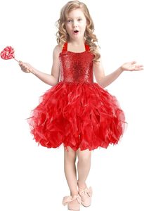 Vestido Tutú Supromo para Niñas, con Cuentas Brillantes, Lentejuelas, Tul, Princesa, Fiesta <span class=keywords><strong>de</strong></span> Cumpleaños, Baile <span class=keywords><strong>de</strong></span> Graduación, Traje <span class=keywords><strong>de</strong></span> Gala, Importado - Product Image 3