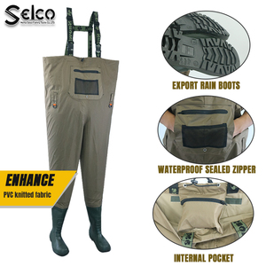 Selco – bottes de <span class=keywords><strong>pêche</strong></span> à la mouche pour hommes, cuissardes imperméables à fermeture éclair avec bottes à vent - Product Image 2