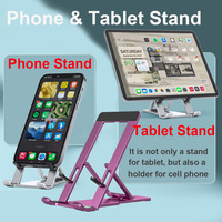 Support de téléphone portable universel en alliage d'aluminium, support pliable réglable portable en métal