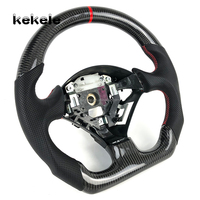 Volant en cuir perforé noir de Fiber de carbone véritable d'accessoires de voiture en gros d'usine pour honda S2000 DC5 Civic Type R