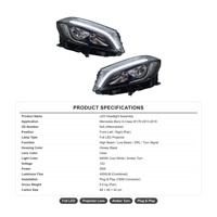 Ensemble de phares à LED haute luminosité Plug and Play pour Mercedes W176 A180 A200 A45