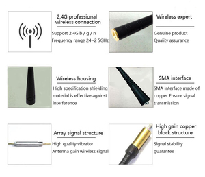 Antenne Wi-Fi double bande 2,4 GHz et 5,8 GHz en caoutchouc avec connecteur <span class=keywords><strong>RP</strong></span>-SMA <span class=keywords><strong>m</strong></span>âle - Product Image 6