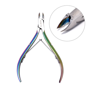 Coupe-cuticules en acier inoxydable arc-en-ciel, ciseaux pour peaux mortes, coupe-ongles caméléon, outils de manucure professionnels en gros - Product Image 1
