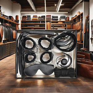 BDSM Bondage Fetisch-Set aus PU-Leder, enthält Fesseln und Sklavenhalsband, Erotikspielzeug-Set für Paare für SM - Product Image 4