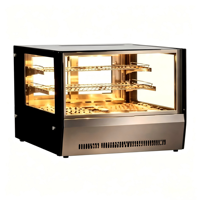 Vitrine de comptoir commerciale pour aliments chauds, armoire de maintien au chaud pour boulangerie, restaurant, traiteur