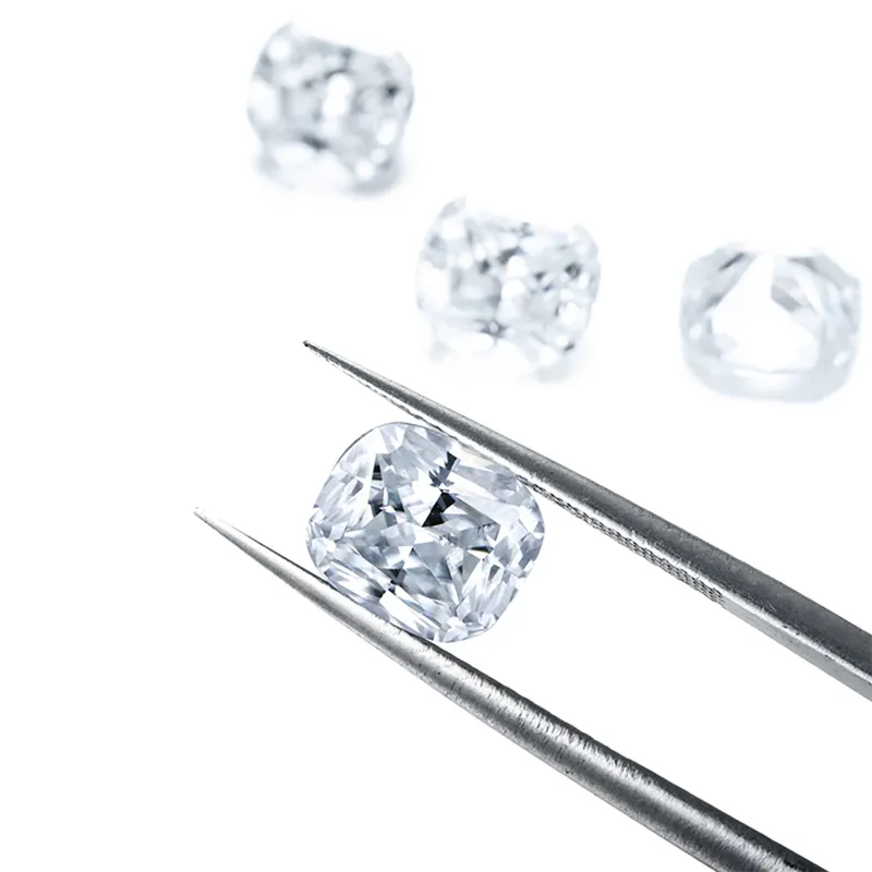Longgar Oval 2,67ct kasar 1.5 HPHT Lab tumbuh berlian perhiasan harga grosir Ideal langsung Melee 1.5mm GIA CVD