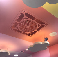 Ventilateur de plafond électrique intelligent en plastique de haute qualité 23.7x23.7x6.30 Couleurs personnalisées Télécommande Utilisation en camping-car et hôtel 9 vitesses