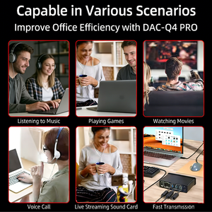 Amplificateur domestique <span class=keywords><strong>AIYIMA</strong></span>, hub DAC pour jeux avec boîtier métallique pour haut-parleurs de bureau actifs 2.0 canaux PS5 - DAC-A2 PRO - Product Image 5