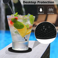 Snowboy 10cm Tapis de protection de table en silicone de qualité alimentaire, résistant à la chaleur, écologique, antidérapant, anti-adhésif, sous-verre pour tasse à café