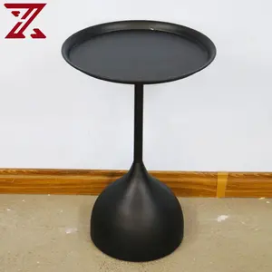 Новый дизайн, круглый журнальный столик, сделанный в Китае, античный стиль, черный поднос, столик для чайного центра, журнальный столик