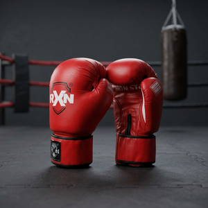 Guantes de Boxeo de Cuero de Alta Calidad Marca RXN Azul Rojo 16oz Non-Stop para Niños, Aficionados, Estrellas Mundiales y Competiciones - Product Image 3