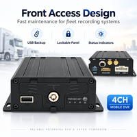 4CH OEM ODM Mobil Video Kaydedici H.264/H.265 720P 4CH CVBS Girişleri Tam Ekran Bölünmüş Önizleme OLED Ekran DC 9-36V