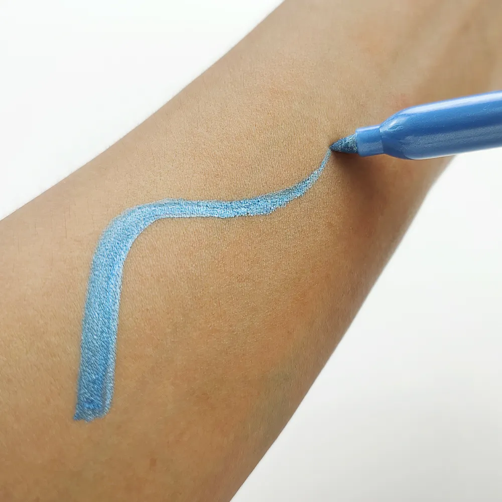 KHY 무료 샘플 어린이 방수 피부 개인 라벨 메이커 임시 색상 영구 안전 비 독성 문신 마커 펜