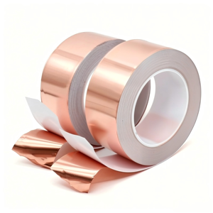 Bande de <span class=keywords><strong>cuivre</strong></span> de blindage EMI 0,05 mm x 50 m, adhésif conducteur simple face pour mise à la terre des appareils électroniques - Product Image 2