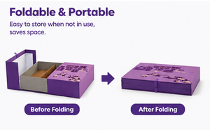 Emballage en carton de luxe violet multi-compartiments avec séparateurs pour la fête de la mi-automne, boîte cadeau pour gâteaux de lune - Product Image 2