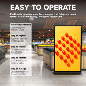 85 inci layar sentuh penuh ultra-tipis 4K vertikal <span class=keywords><strong>LCD</strong></span> dalam ruangan Totem lantai berdiri Tampilan Iklan pusat perbelanjaan - Product Image 5