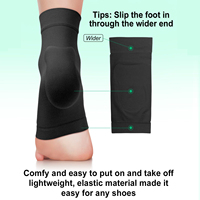 Protège-talon pour tendon d'Achille, chaussettes de compression rembourrées, chaussettes de talon en gel pour le syndrome de Haglund, la bursite, la tendinite et les douleurs.