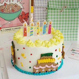 Cartoon Birthday Candles 5 Piece Set Realistic Flame Design <b>Paraffin</b> Material Birthday Party Decorations - Product Image 3