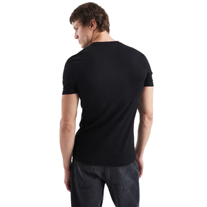 T-shirt da Uomo in Cotone Elasticizzato di Alta Qualità, Colore Nero, Personalizzabile, Economica, Aderente, per Palestra, con Collo Rotondo - Product Image 3