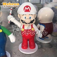 Venta Especial: Decoración de Jardín, Diseño de Anime, Figuras de Mario y Luigi de Tamaño Real, Hechas a Mano en Fibra de Vidrio y Resina, Pintadas a Mano