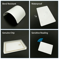 Carte blanche intelligente sans contact en PVC personnalisée avec options IC, ID, CPU pour les systèmes de contrôle d'accès, de présence et d'hôtellerie
