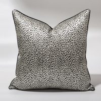 Housse de coussin et de oreiller jacquard géométrique vintage moderne de luxe avec logo personnalisé pour la maison et l'hôtel, 100% polyester