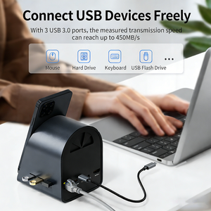 Hub USB Portátil 11 en 1 Tipo C y Hub USB C 11 en 1 de Alta Calidad, Base para Teléfono con Ethernet, Hub USB Tipo C 11 en 1 para Macbook - Product Image 4