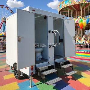 Baño Moderno de Lujo con Inodoro de Fibra de Vidrio y Ducha, Remolque de Baño Móvil VIP para Campamento - Product Image 5