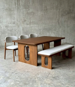 Luxury Durable Solid Teak <b>Square</b> Scandinavian Modern Dining <b>Table</b> Set for Resort Villa Hotel and Contemporary Home Furniture - Product Image 2